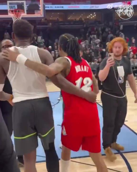 狼王&槍王惺惺相惜！華子賽后與莫蘭特相互致意！