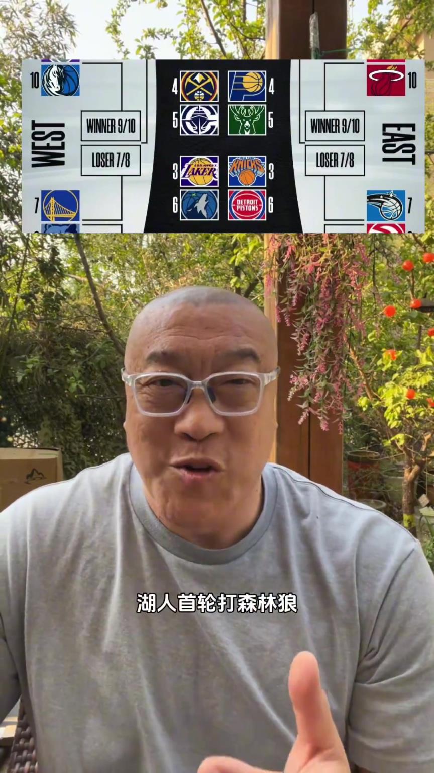 湖人打森林狼！馬?。褐灰獤|契奇像上賽季打戈貝爾那樣就行