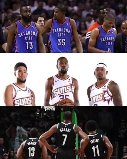 太陽(yáng)三巨頭徹底失??？美媒：杜蘭特的三巨頭球隊(duì)總是一樣的結(jié)局？